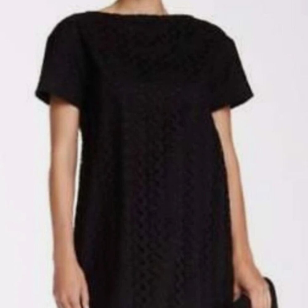 Kate Spade Havana Eyelet Black Dress Size 6